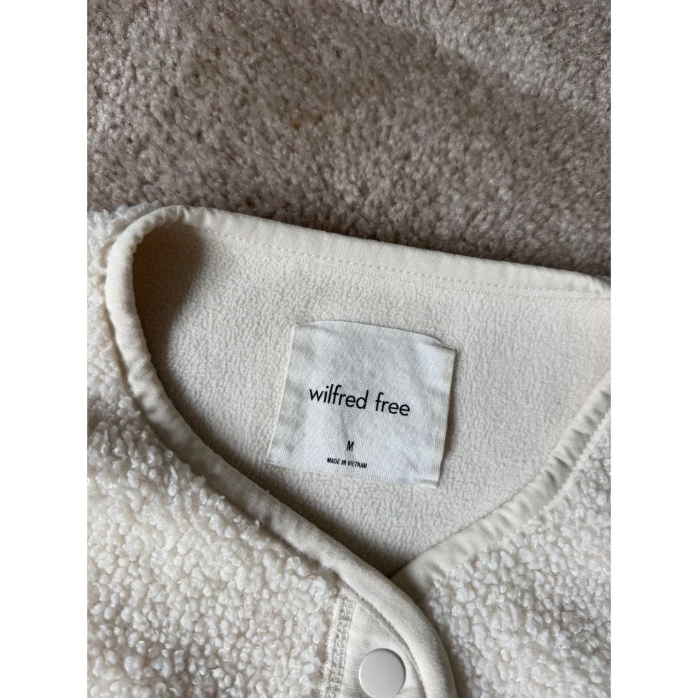 Wilfred Aritzia Jacket Sherpa Long Liner Light Birch Cream Medium